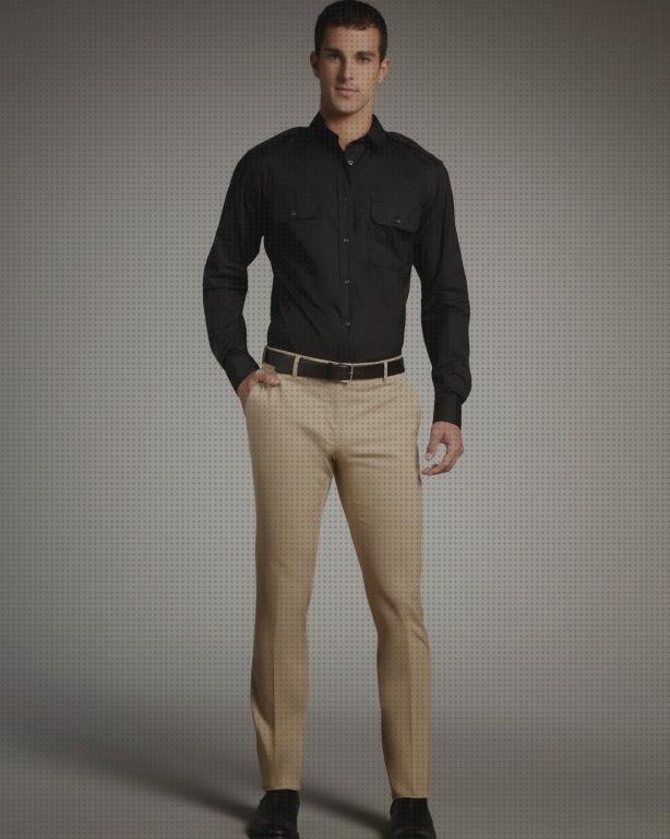 Las mejores hombres camisas camisas hombre color kaki