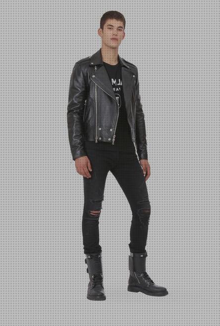 ¿Dónde poder comprar biker chaqueta biker cuero negra hombre?