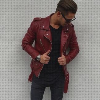 Las mejores marcas de chaquetas cuero hombre frac hombre chaquetas de cuero rojas hombre