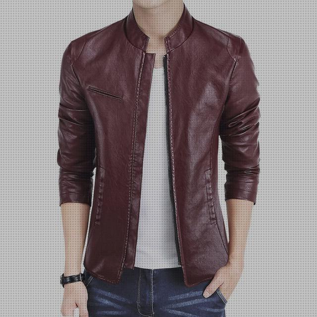 Las mejores chaquetas cuero hombre frac hombre chaquetas de cuero rojas hombre