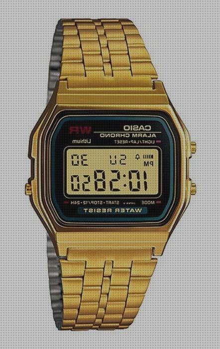 Review de relojes digitales hombre dorados