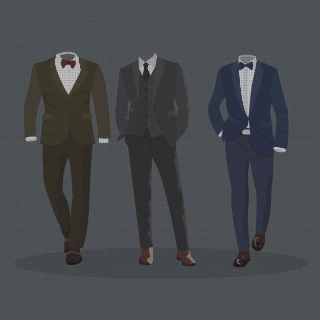 Las mejores marcas de trajes traje elegante color negro y granate hombre