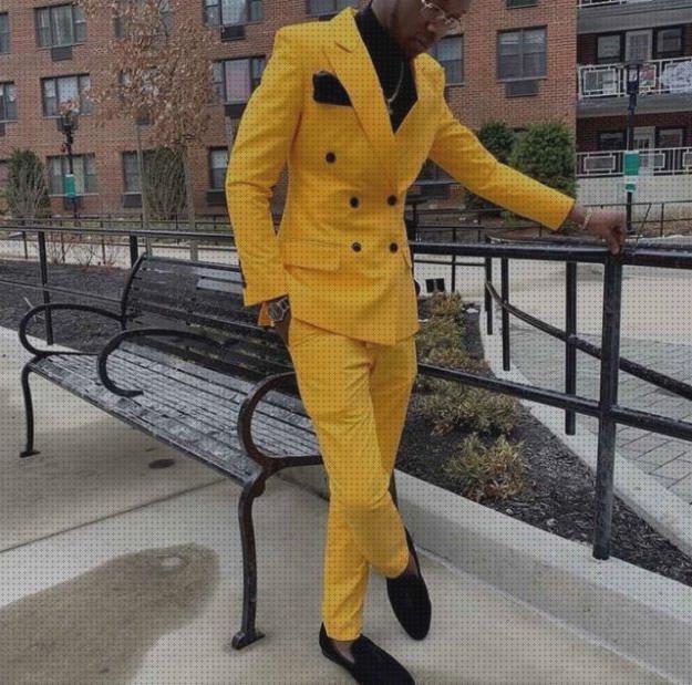 Las mejores marcas de trajes traje hombre amarillo